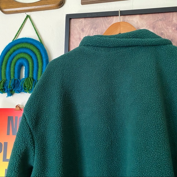 Ava & Viv Green Sherpa O-Ring Quarter Zip Pullover Sweatshirt 2X - Picture 6 of 8